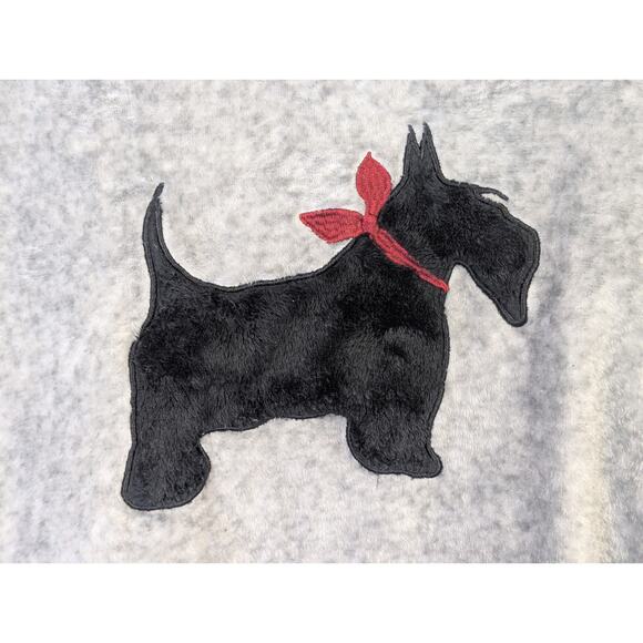 Charter Club Scottie Sweater Womens Large Grey Fuzzy Soft Cozy Novelty Intimates - Picture 2 of 6